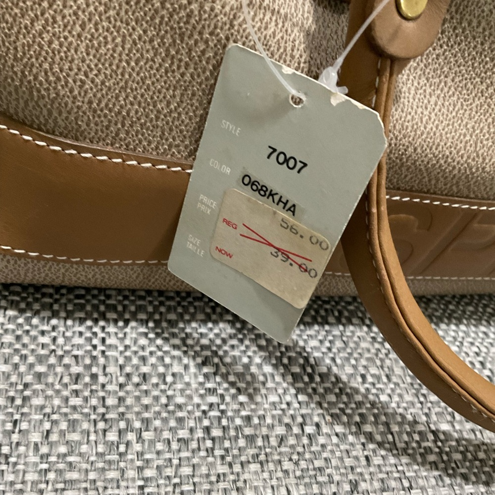 Esprit Beige and Tan Canvas Satchel - Picture 3 of 3